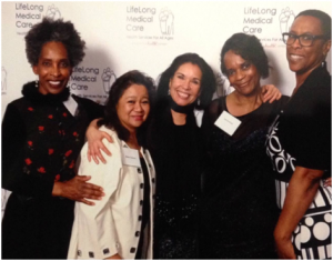 With colleagues and clients from SNAP Senior Network Activities Program at the Life Long Medical Care annual gala dinner (2019)