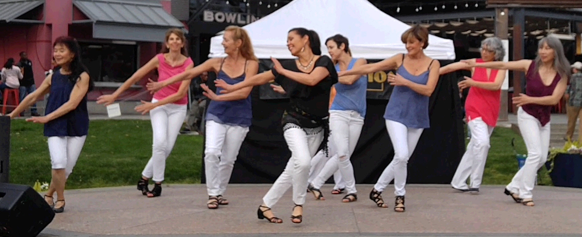 (c) With my group of performers. Chachacha at the Oakland Festival April 29 2018